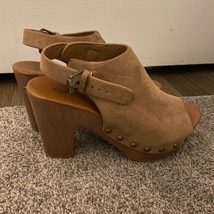 Suede Clog Sandals